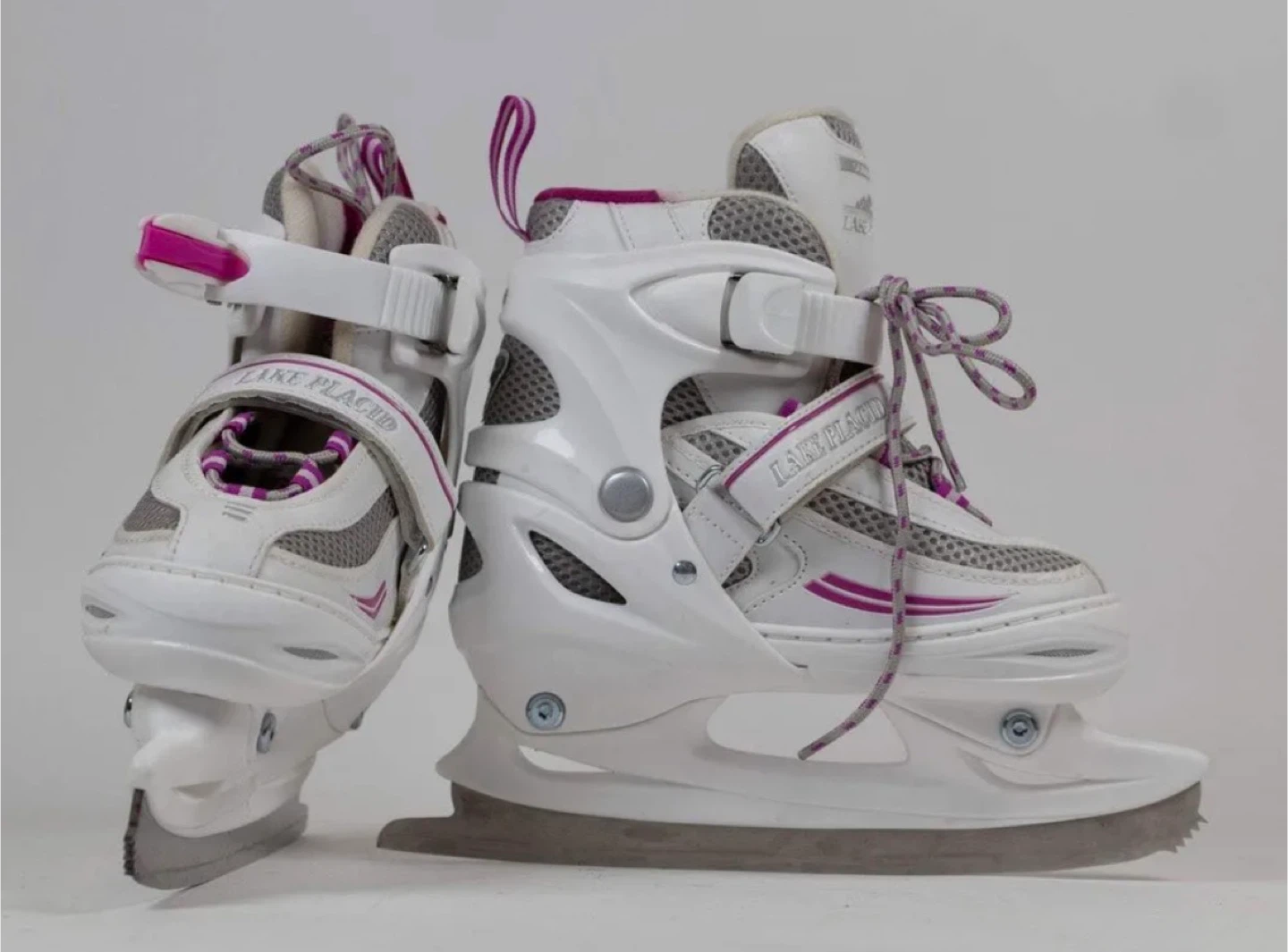GIrls size 12.5 Lake Placid Inline Ice Skates with Skateez