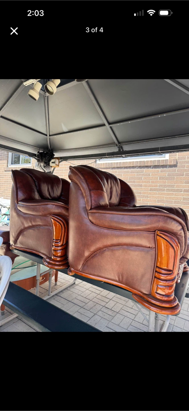 italian leather armchair - photo 3