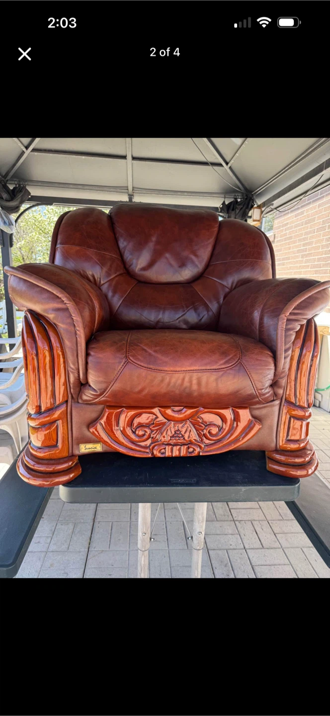 italian leather armchair