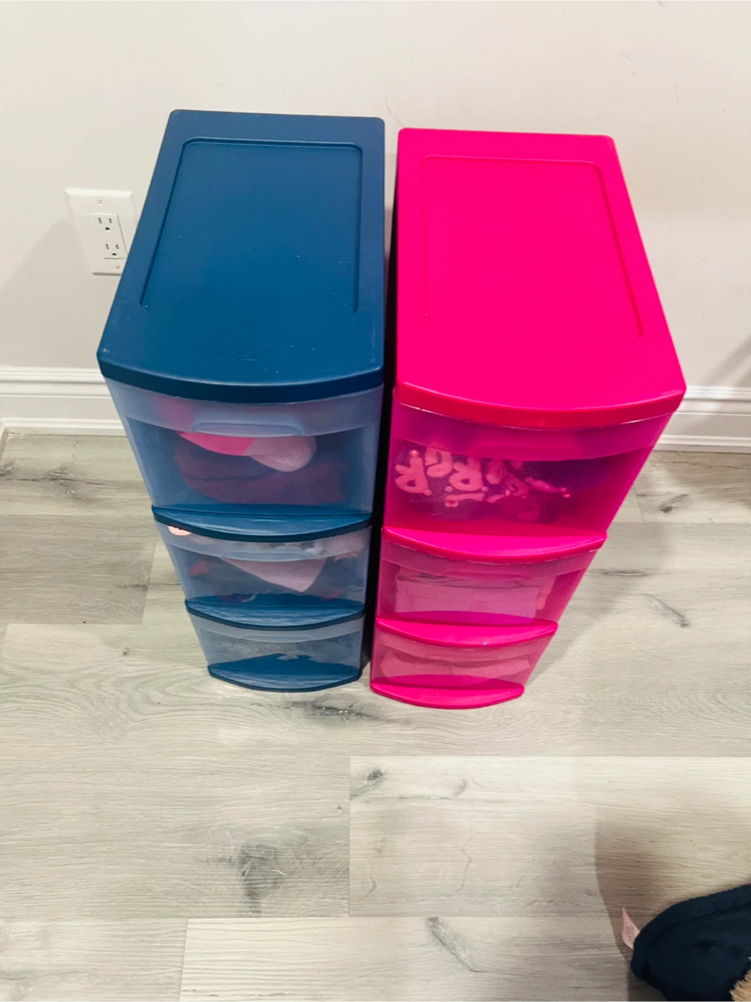 Sterilite 3 Drawer Storage Units (Blue & Pink) - Set of 2 - photo 2