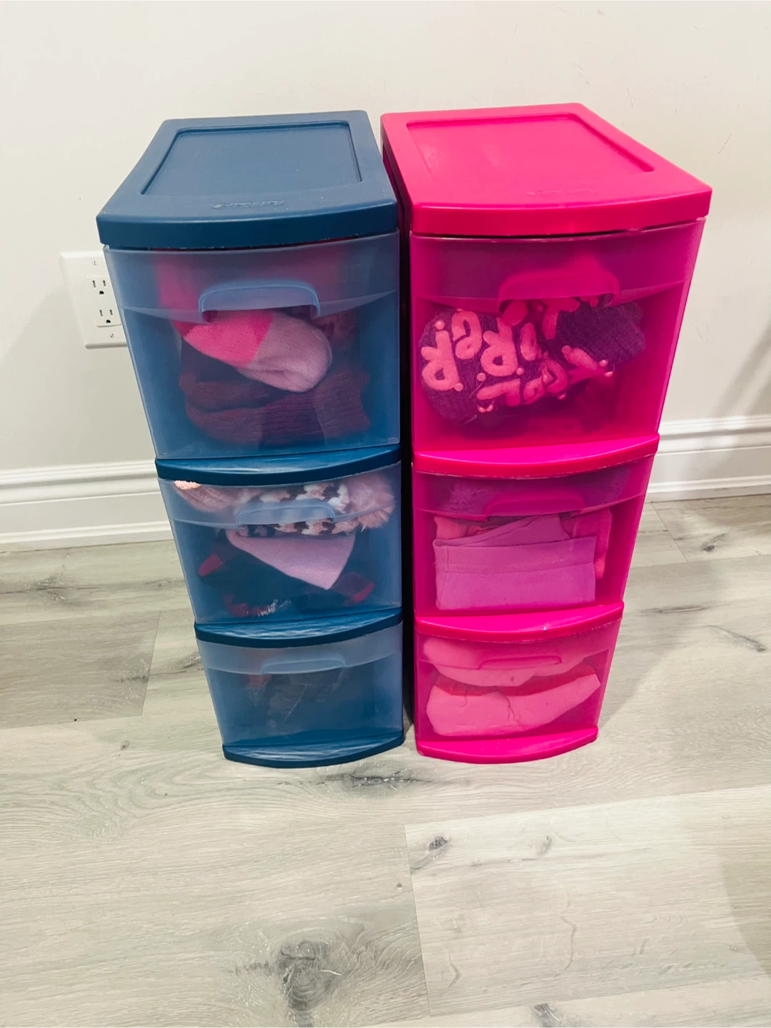 Sterilite 3 Drawer Storage Units (Blue & Pink) - Set of 2 - photo 3