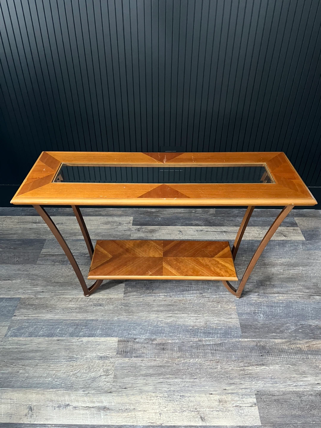3 Pc Modern Wood/Glass Table Set - photo 4