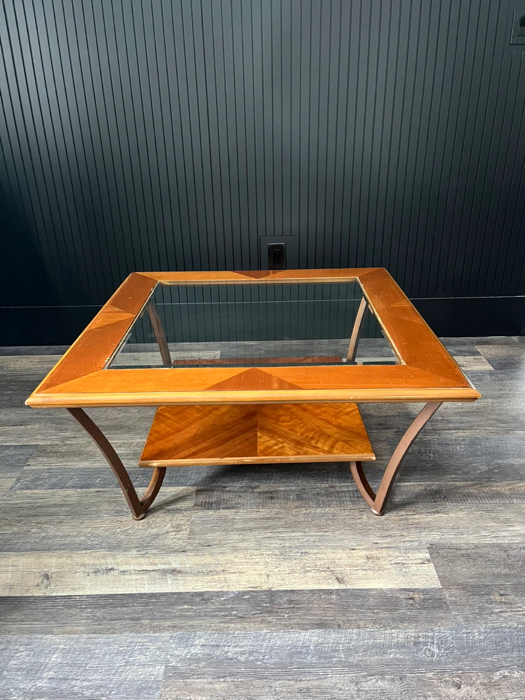 3 Pc Modern Wood/Glass Table Set - photo 3