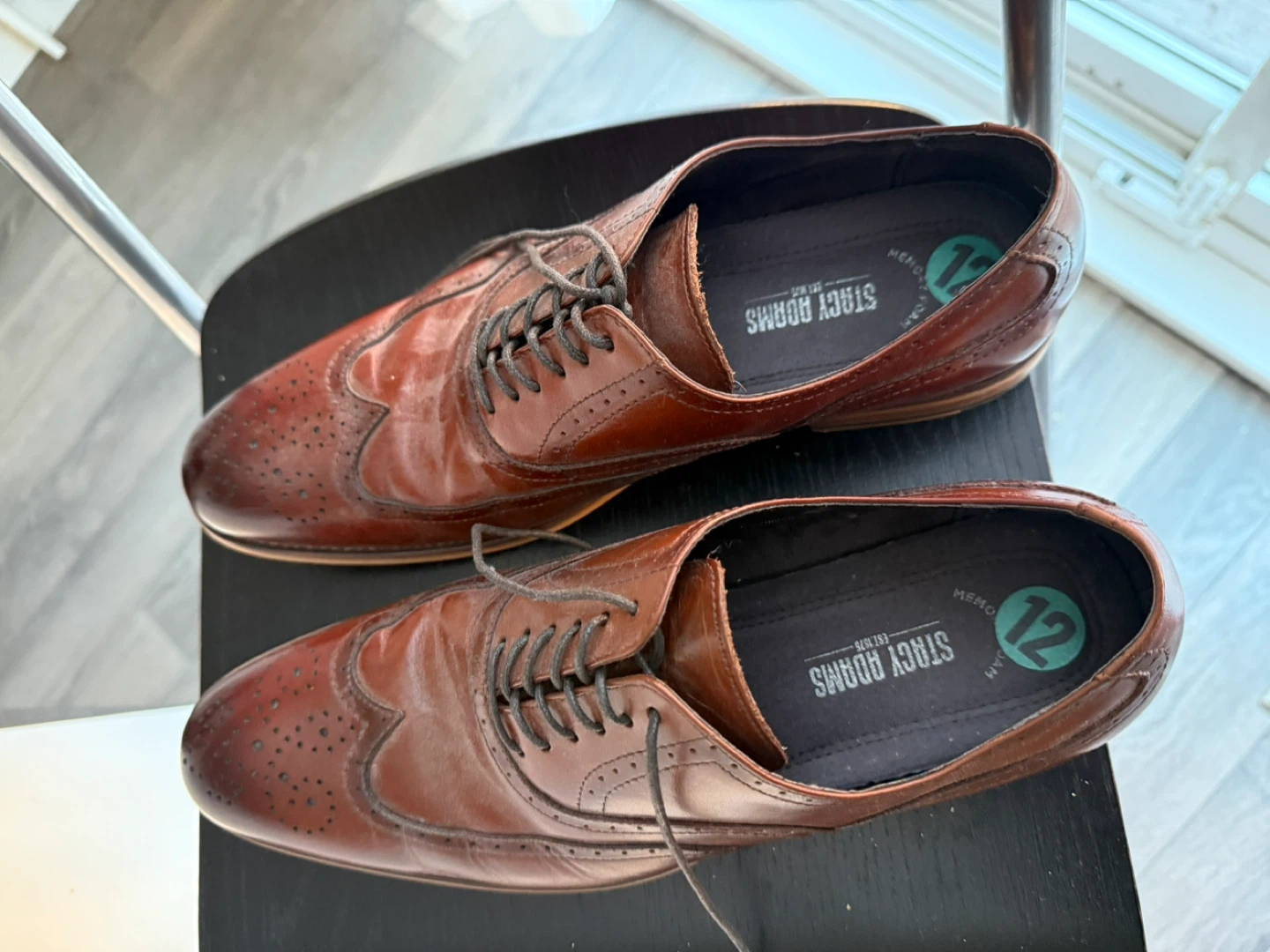 Stacy Adams Men's Brown Wingtip Dress Shoes Size 12 - photo 2
