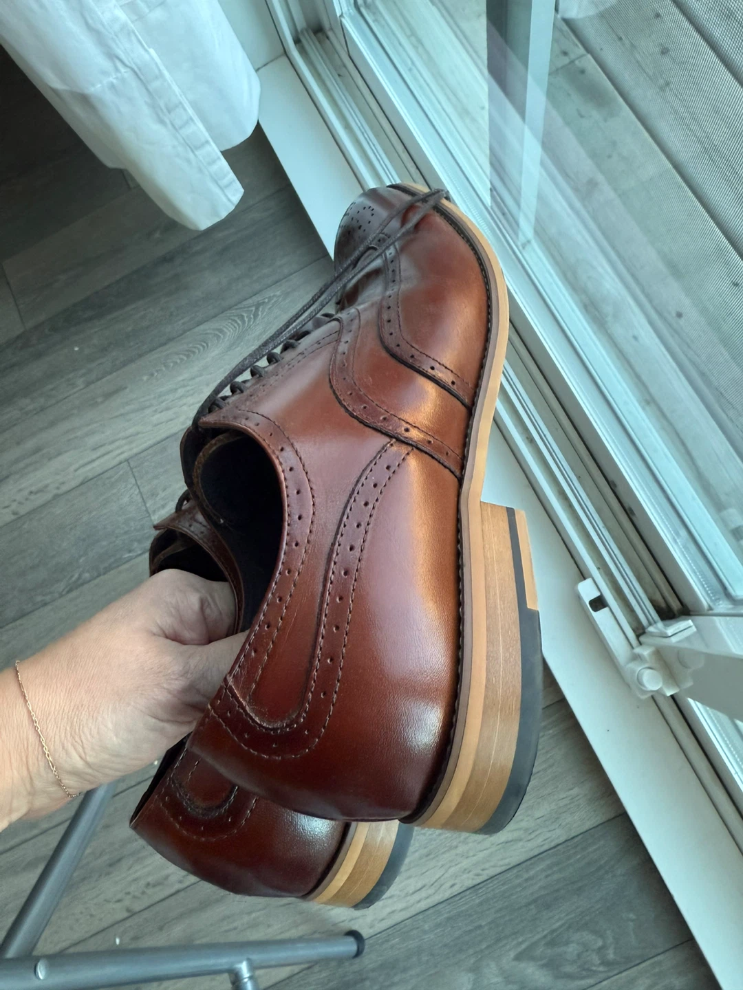 Stacy Adams Men's Brown Wingtip Dress Shoes Size 12 - photo 3