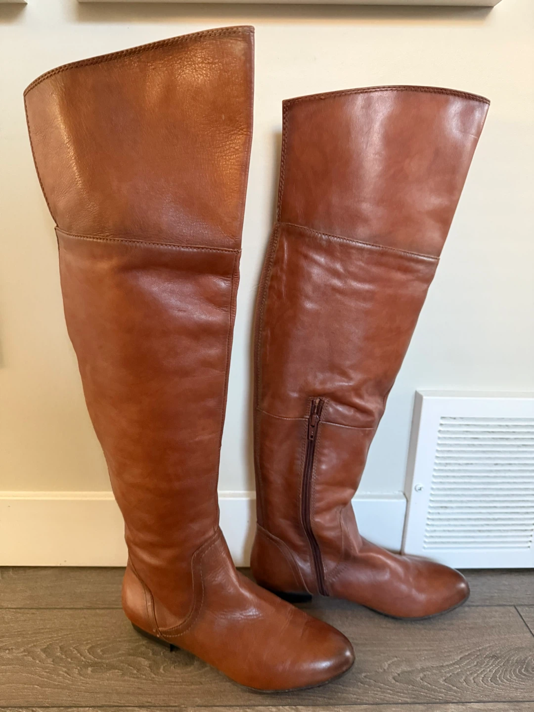 ALDO Beauchemin Knee-High Leather Boots - Brown