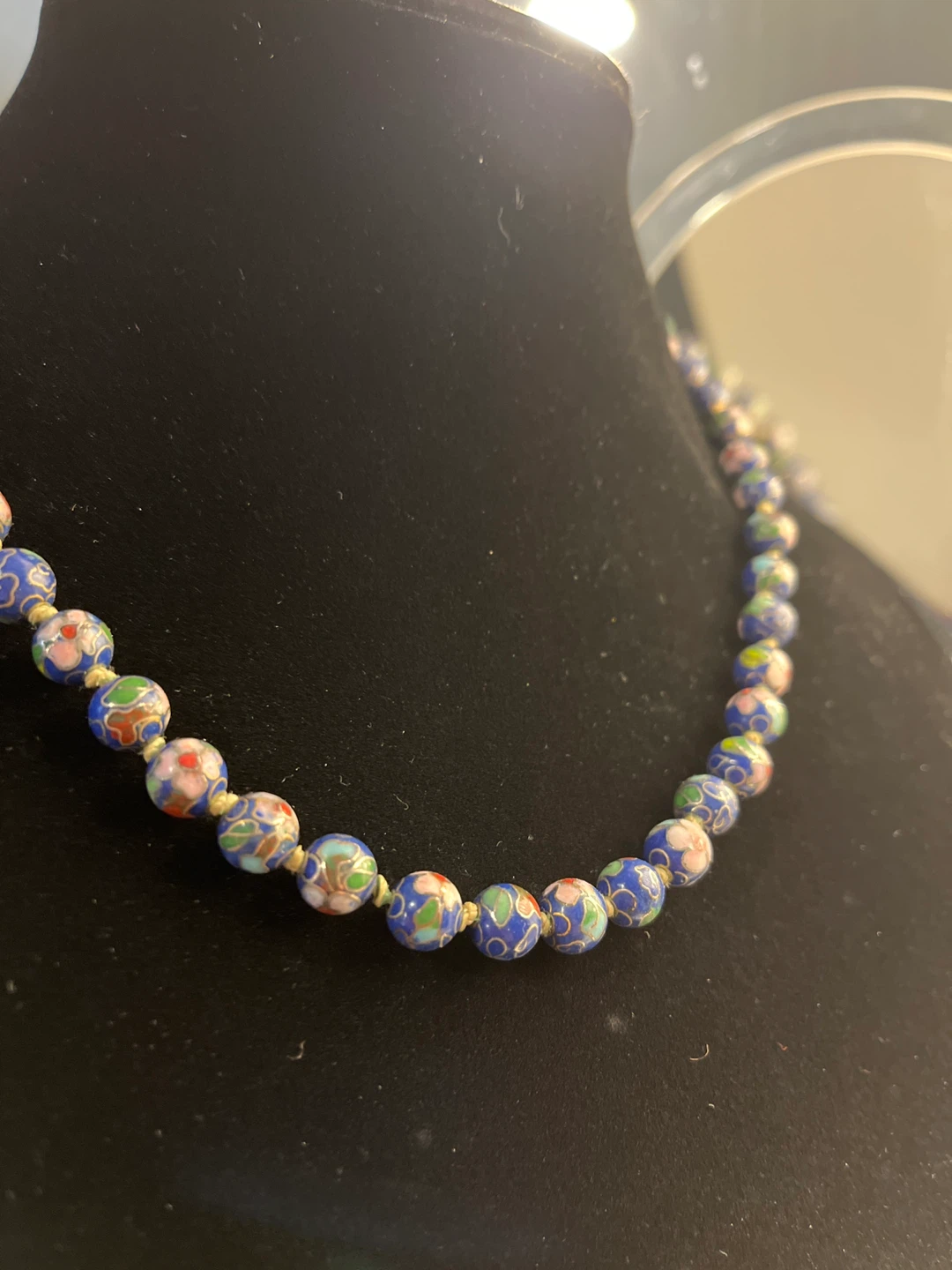 Blue Cloisonné Bead Necklace — from Hong Kong - photo 4