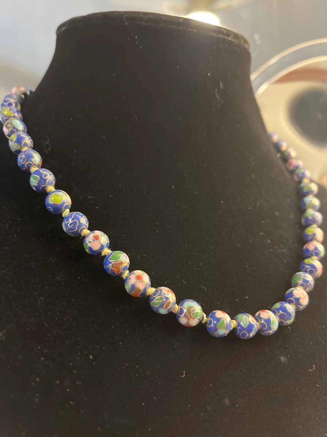 Blue Cloisonné Bead Necklace — from Hong Kong - photo 5
