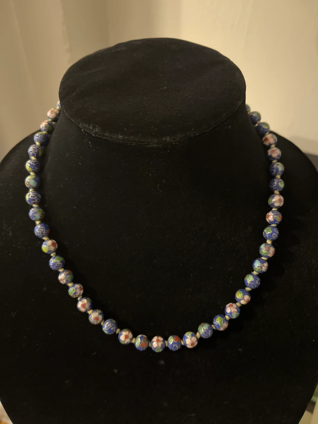 Blue Cloisonné Bead Necklace — from Hong Kong - photo 2