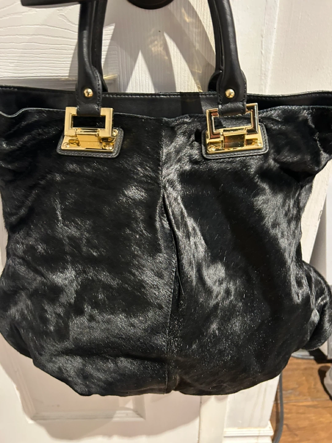 Black Fur Tote Bag - Charles Jourdan - photo 2