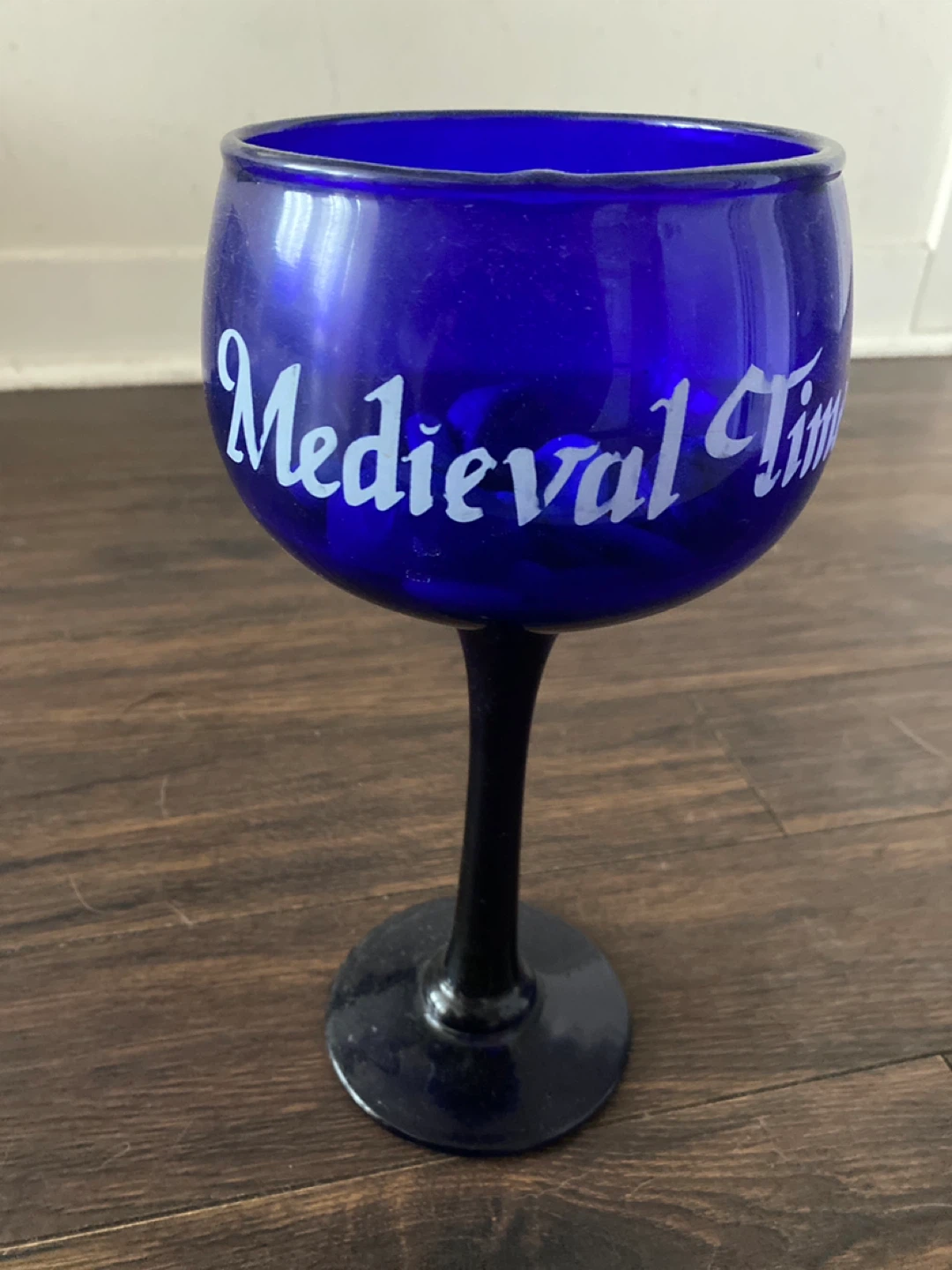 Blue Medieval Times Glass