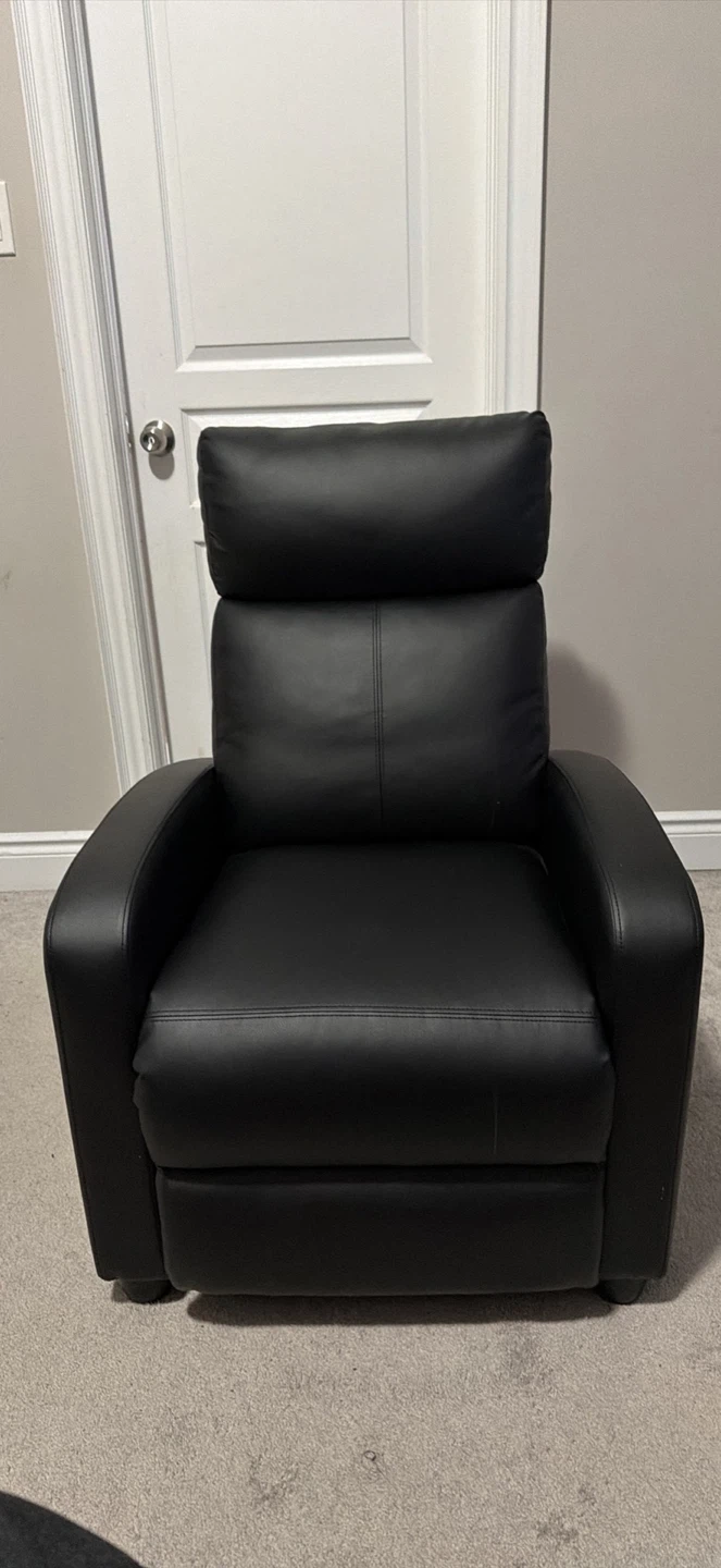 Black Recliner Chair with heated and massage back - photo 2