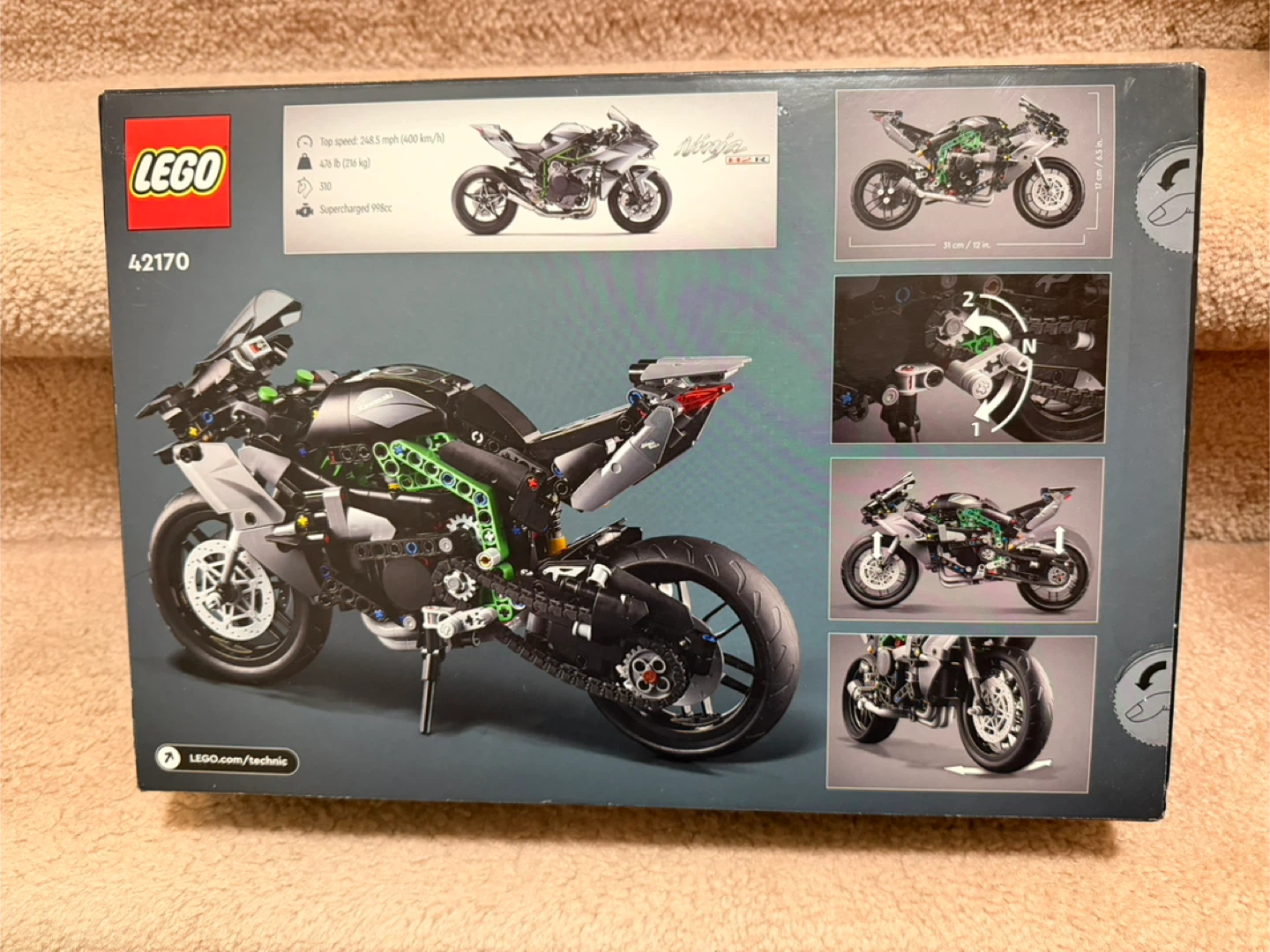 LEGO Technic 42170 Kawasaki Ninja H2R Building Toy - photo 2