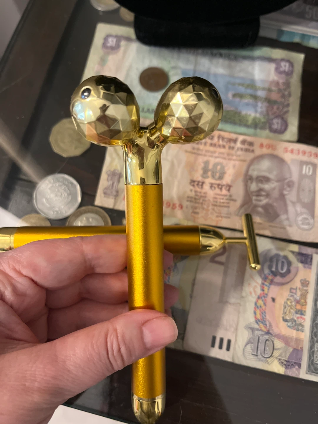 YEAMON Gold Facial Massager Set