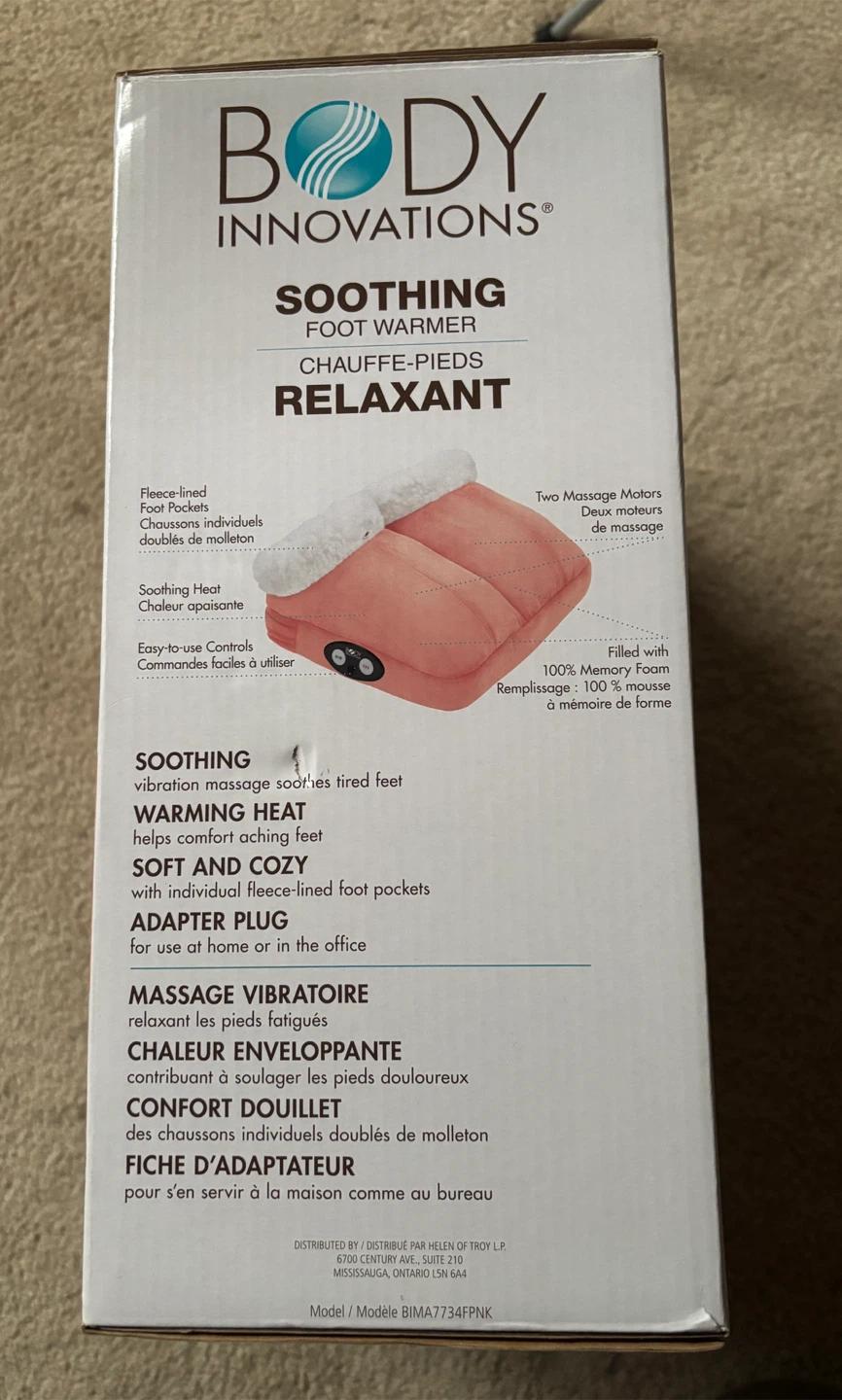 Foot Warmer/Massager (with adapter) by Body Innovations 🥕 - photo 2