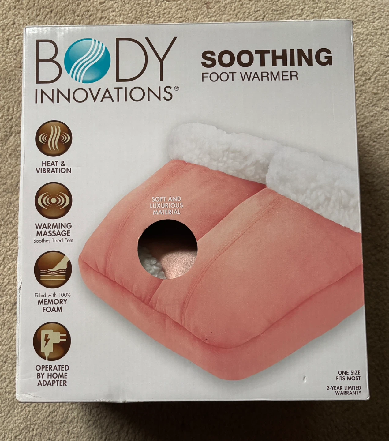 Foot Warmer/Massager (with adapter) by Body Innovations 🥕