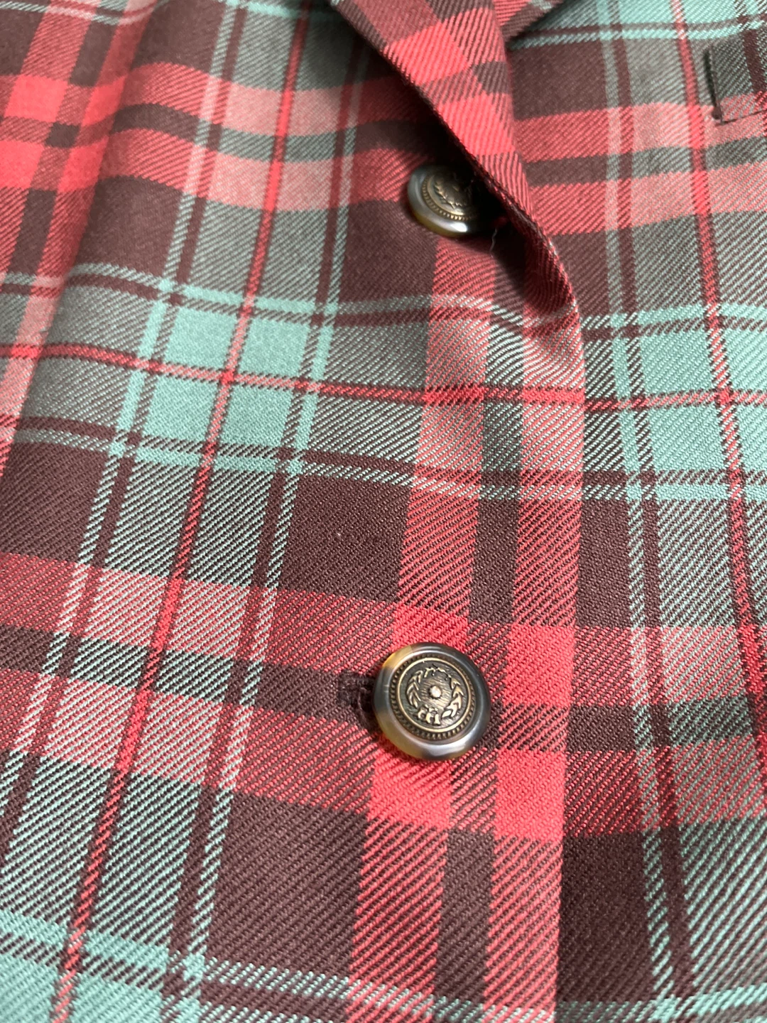🥕Alfred Sung Sport Plaid Wool Blazer Size 8 - photo 3