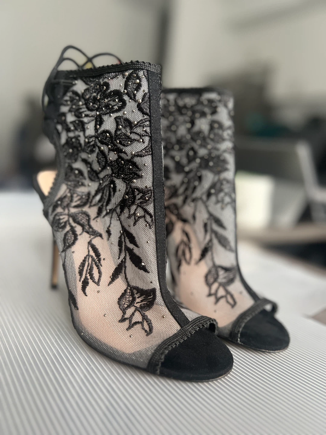 Black Lace Booties