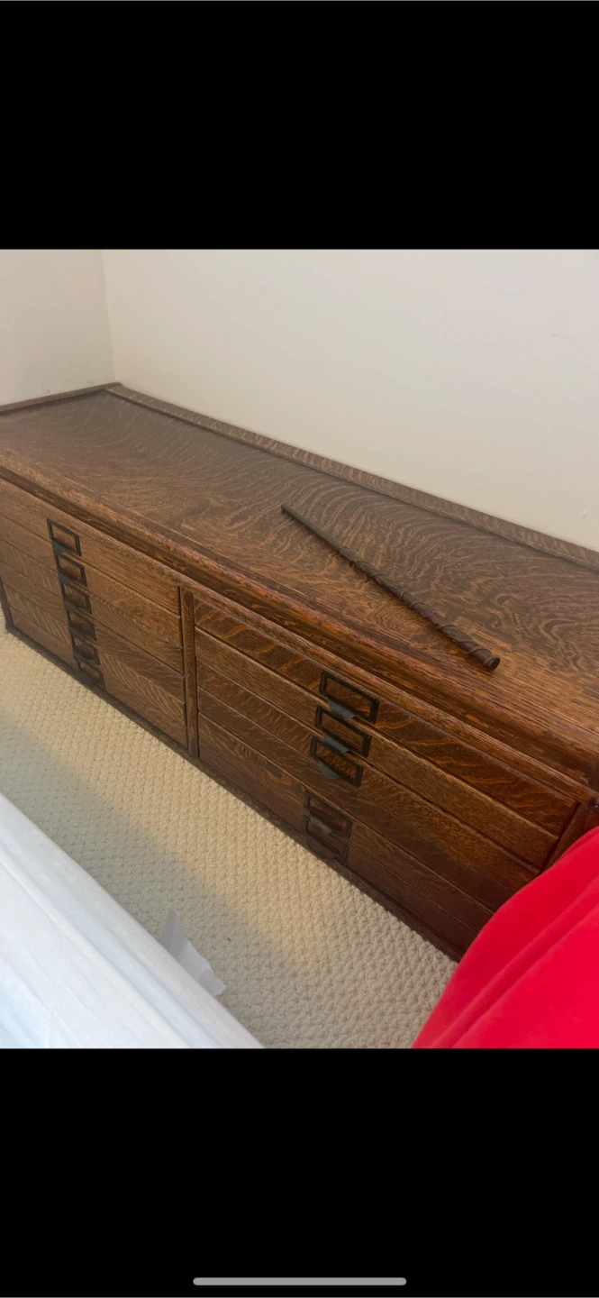 Antique Flat File Cabinet