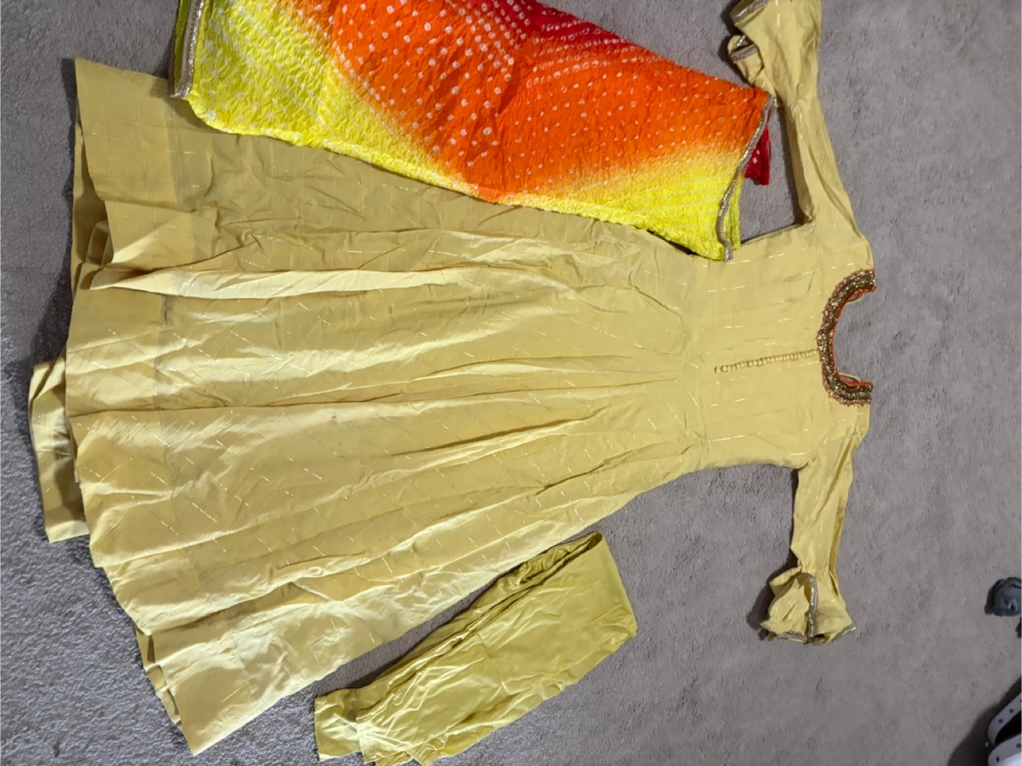 Women's Yellow Anarkali Suit with Dupatta