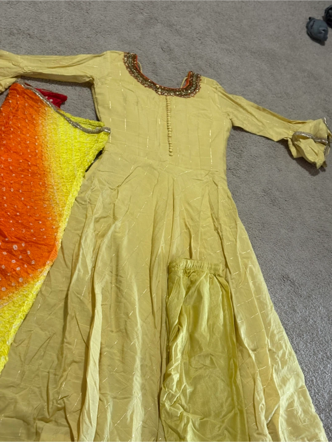 Women's Yellow Anarkali Suit with Dupatta - photo 2