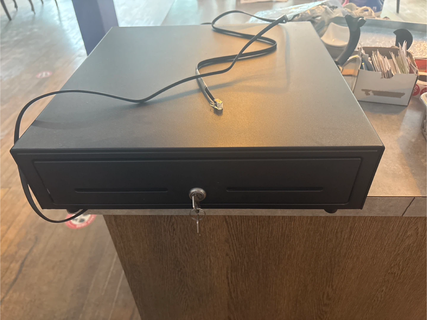 Black Cash Drawer with Key(Square compatible)