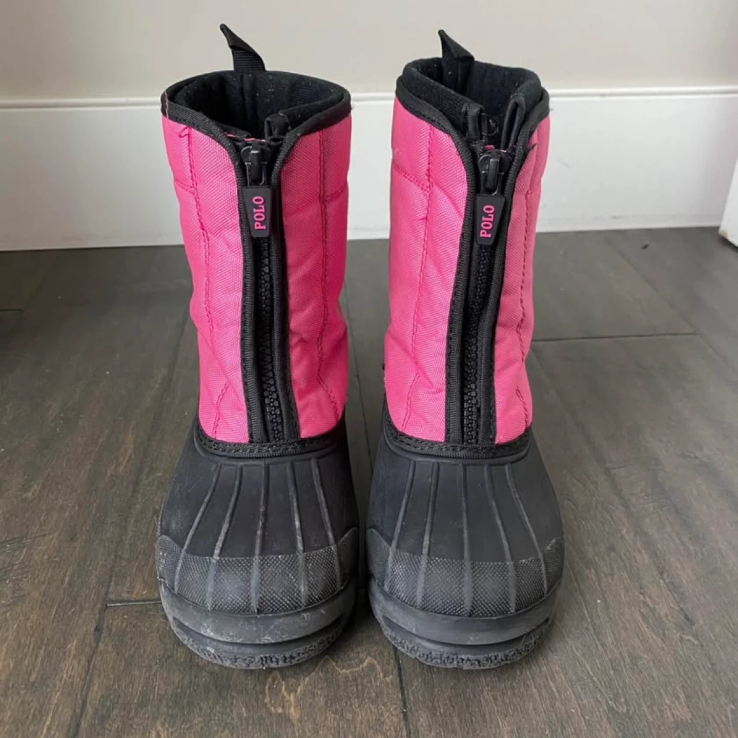 🥕 Polo Ralph Lauren Girls Winter Boots Pink Sz 13 - photo 2