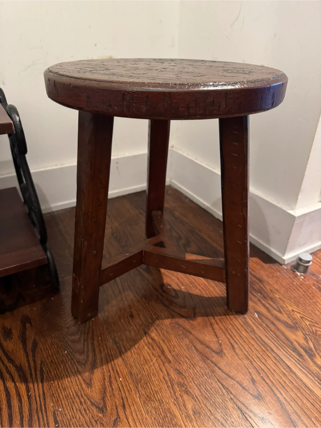 Pottery Barn Wooden Round Top Stool