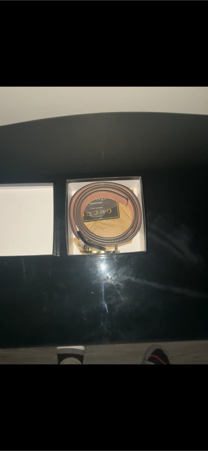 Gucci GG Supreme Canvas Belt with Gold Buckle - photo 3