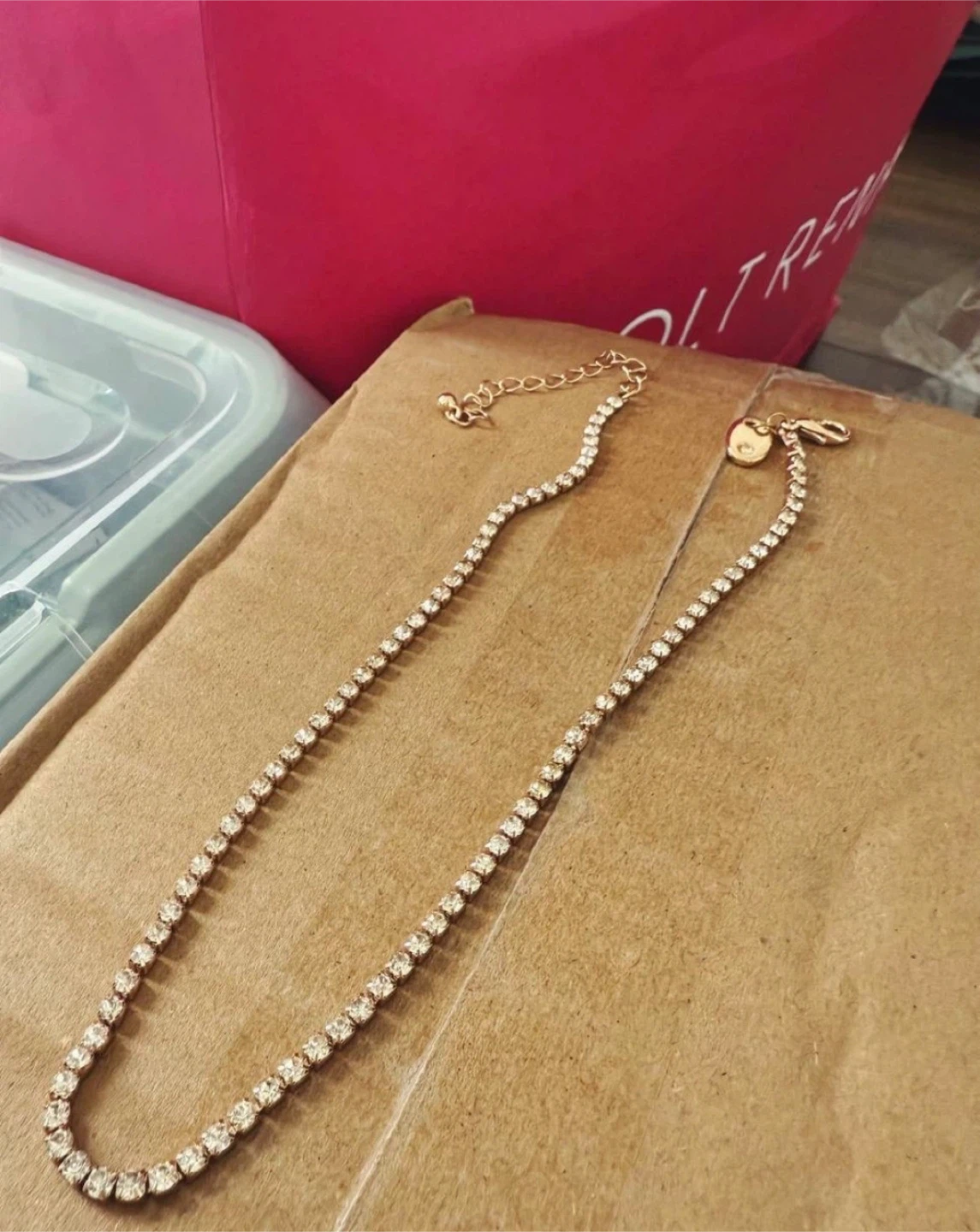 Tennis Necklace with Rhinestones