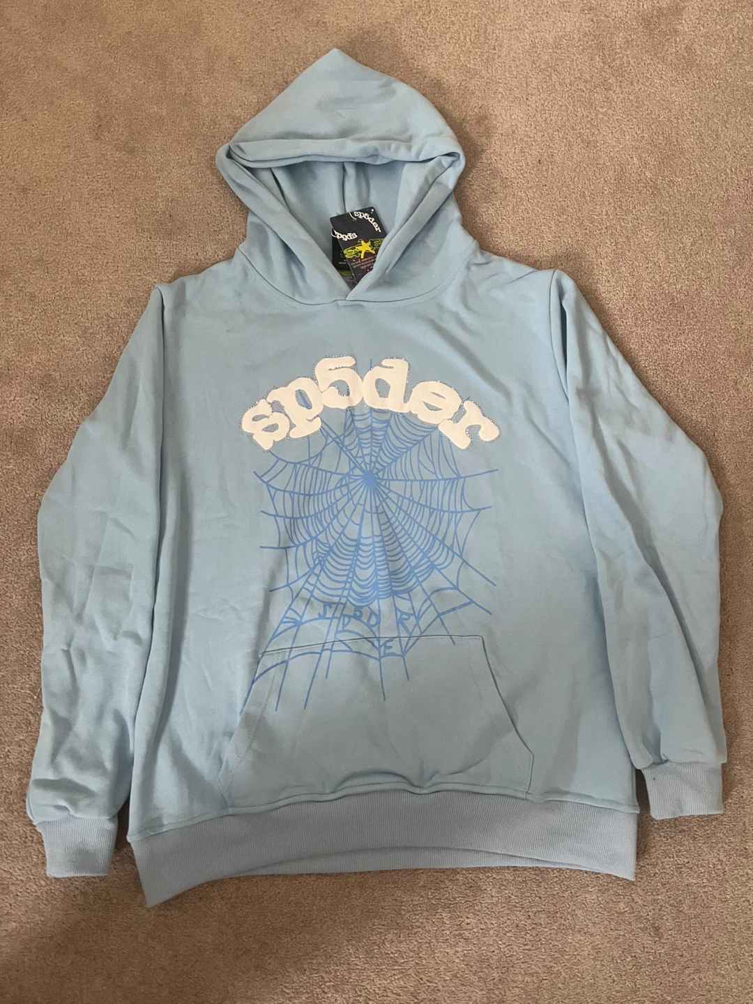 SP5DER Hoodie - Light Blue