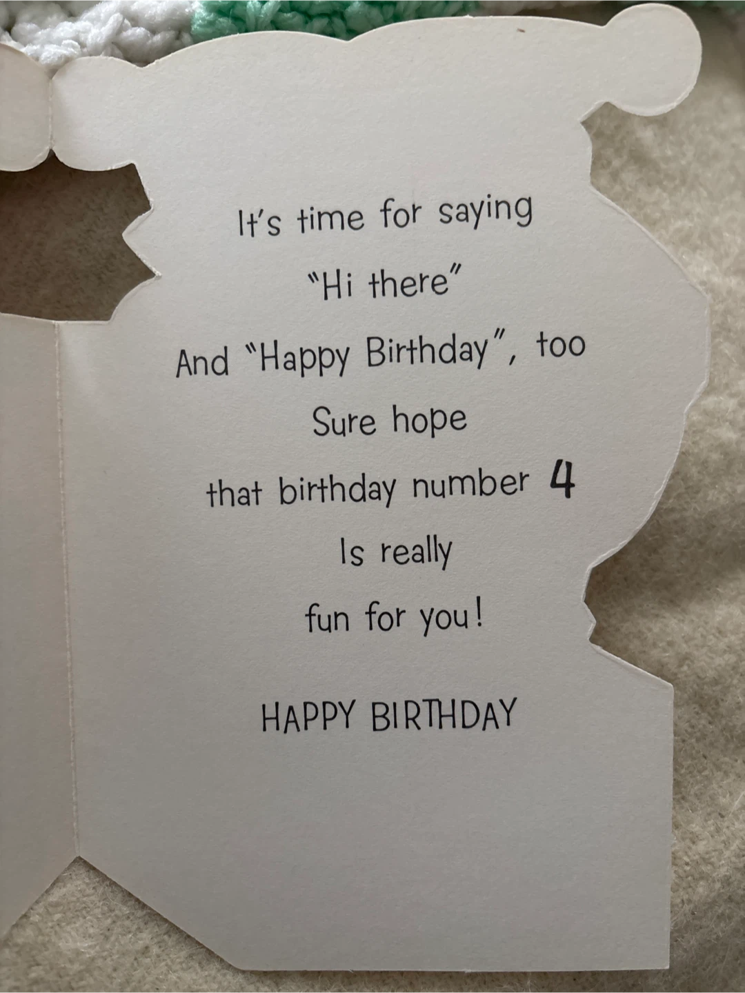 🥕Happy Birthday 4 Year Old Card - photo 2