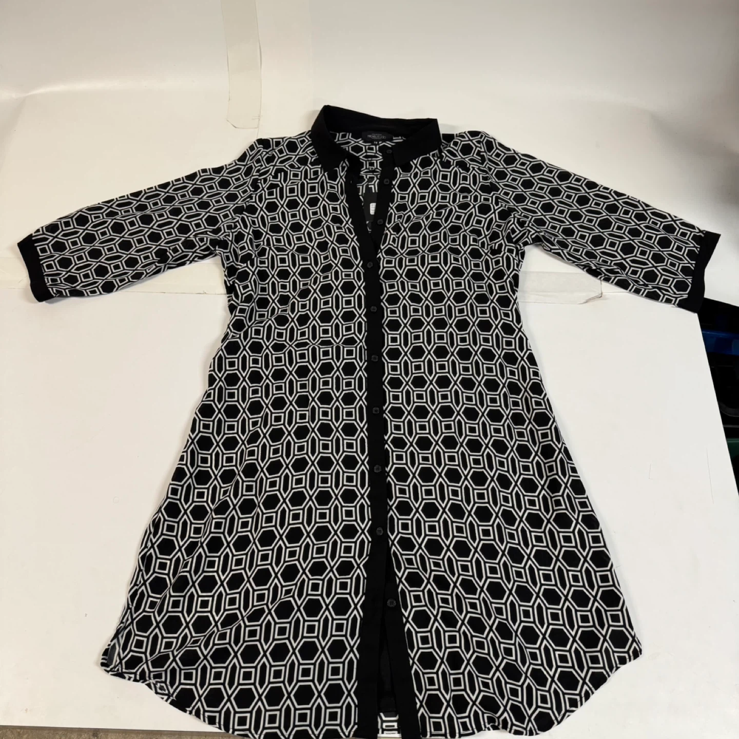 Addition Elle Women’s Geometric Belted Shirt Dress Size 14 NWT - photo 5
