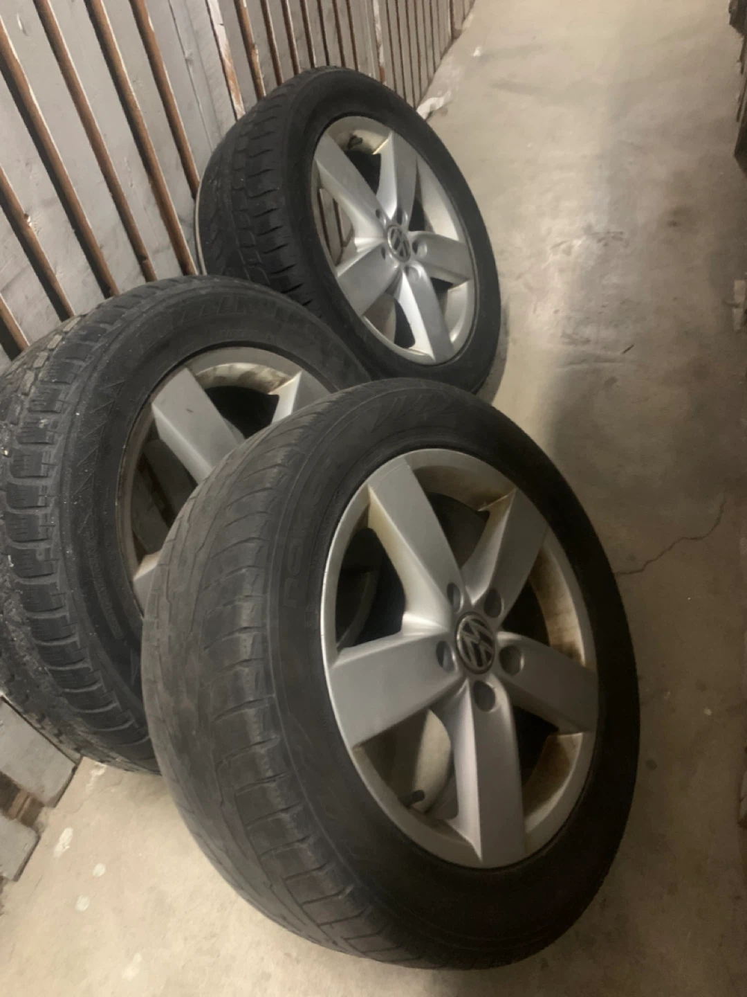 Volkswagen Alloy Wheels and Tires Set