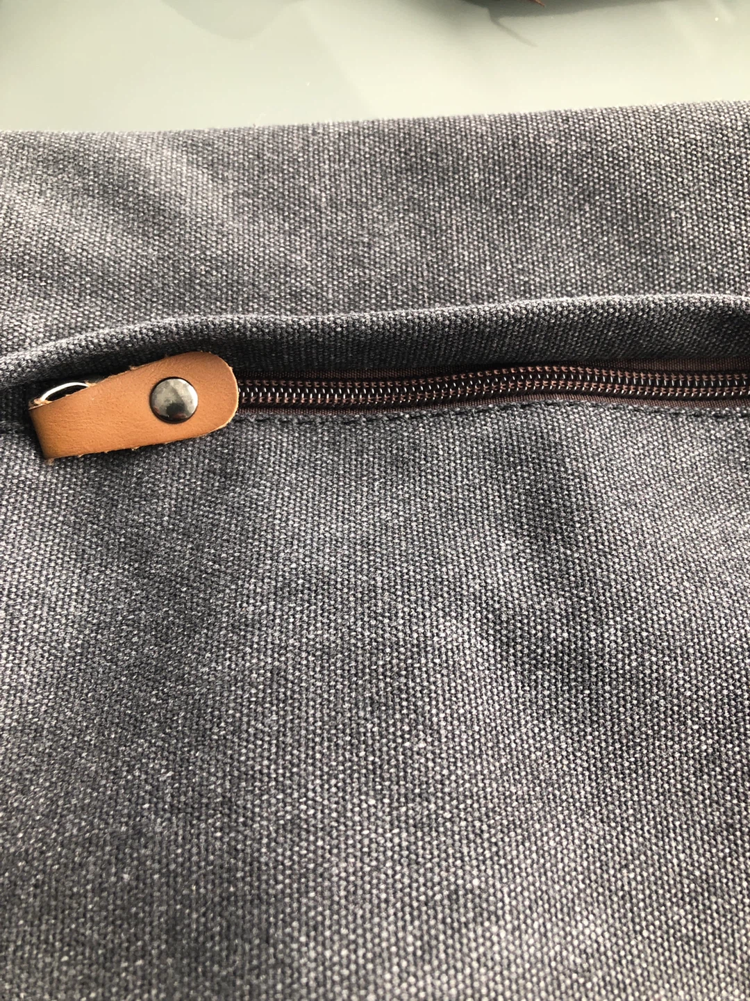 VASCHY Grey Canvas Messenger Bag 🥕 - photo 2