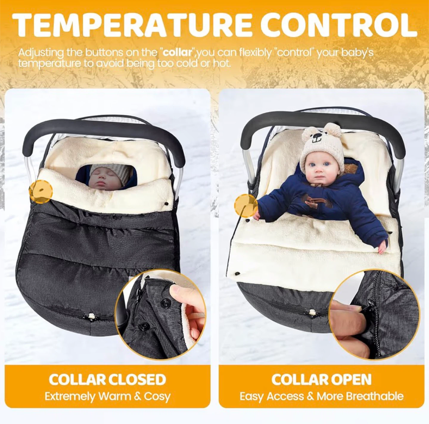 New Oobest Baby Stroller Footmuff - Dark Grey - photo 4