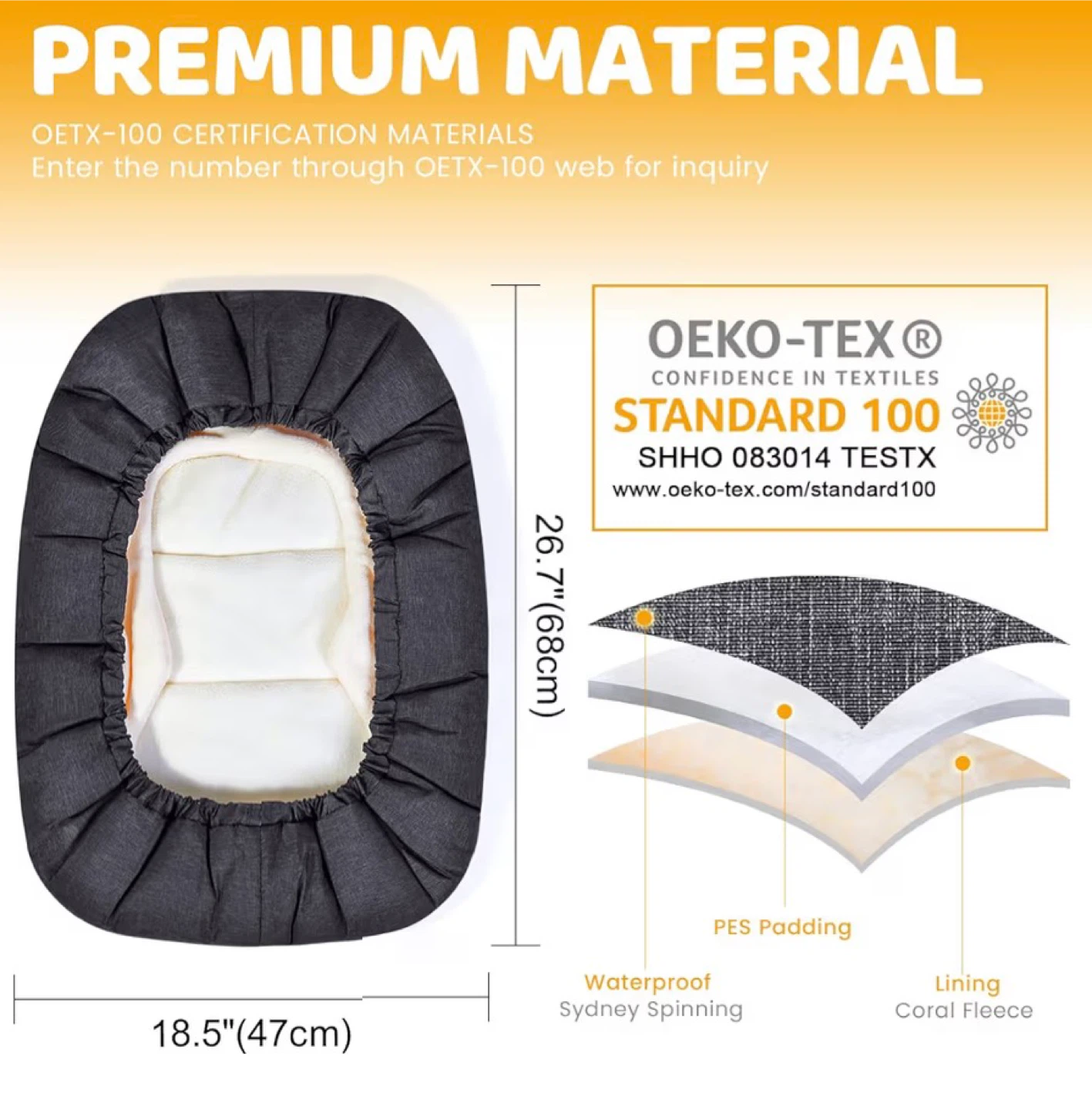 New Oobest Baby Stroller Footmuff - Dark Grey - photo 3