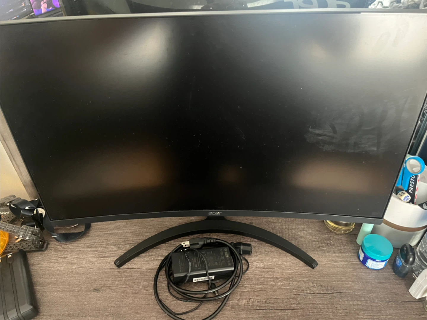 Acer Curved  27” inch 1080p 60hz monitor with Power Adapter