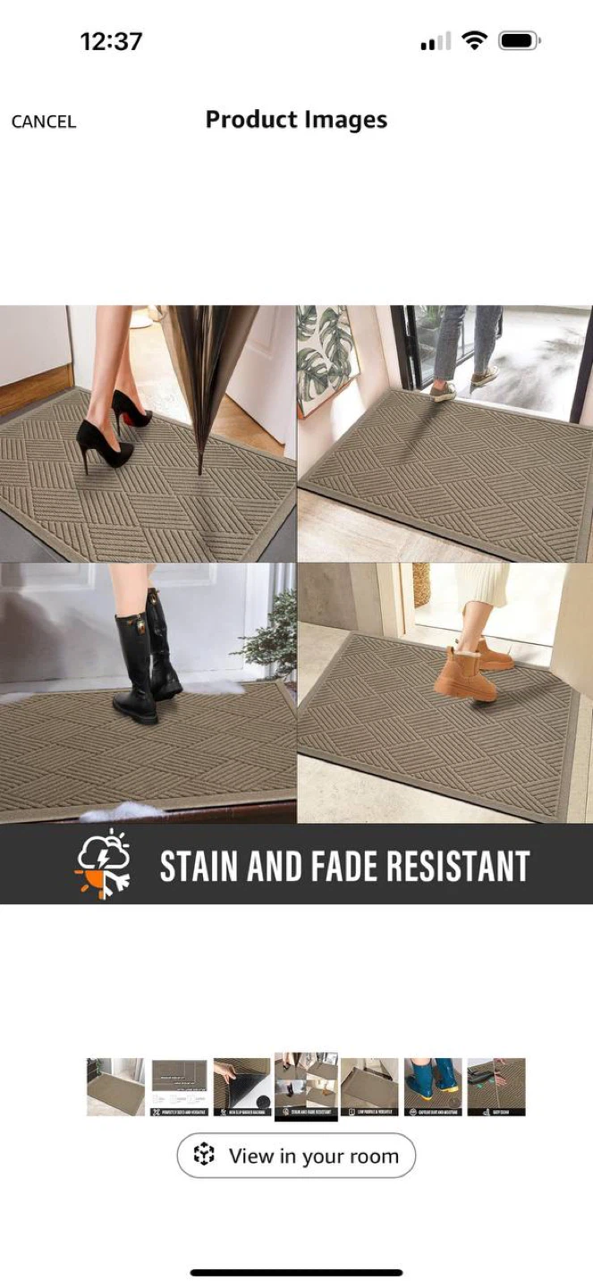 HIYARD Front Door Mat 36”x24” – Beige – NEW - photo 4