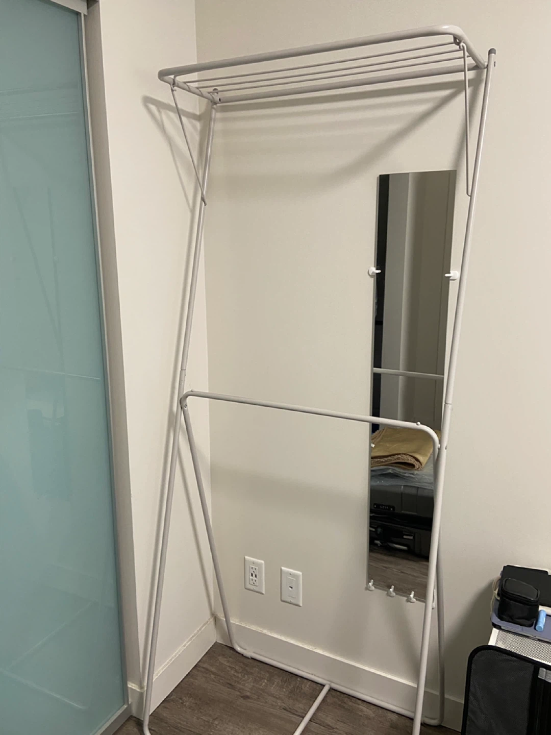 White Metal Clothes Rack