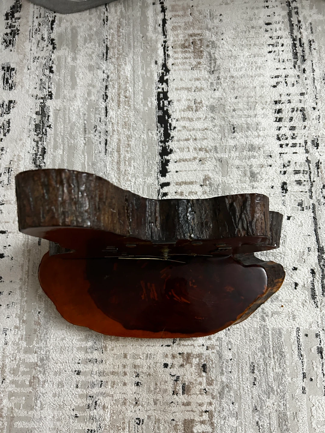 Rustic Live Edge Wood Desk Clock - photo 3