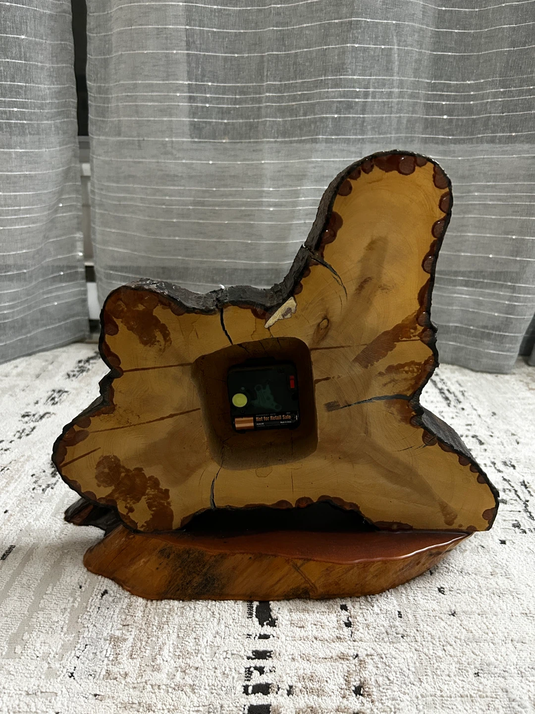 Rustic Live Edge Wood Desk Clock - photo 2