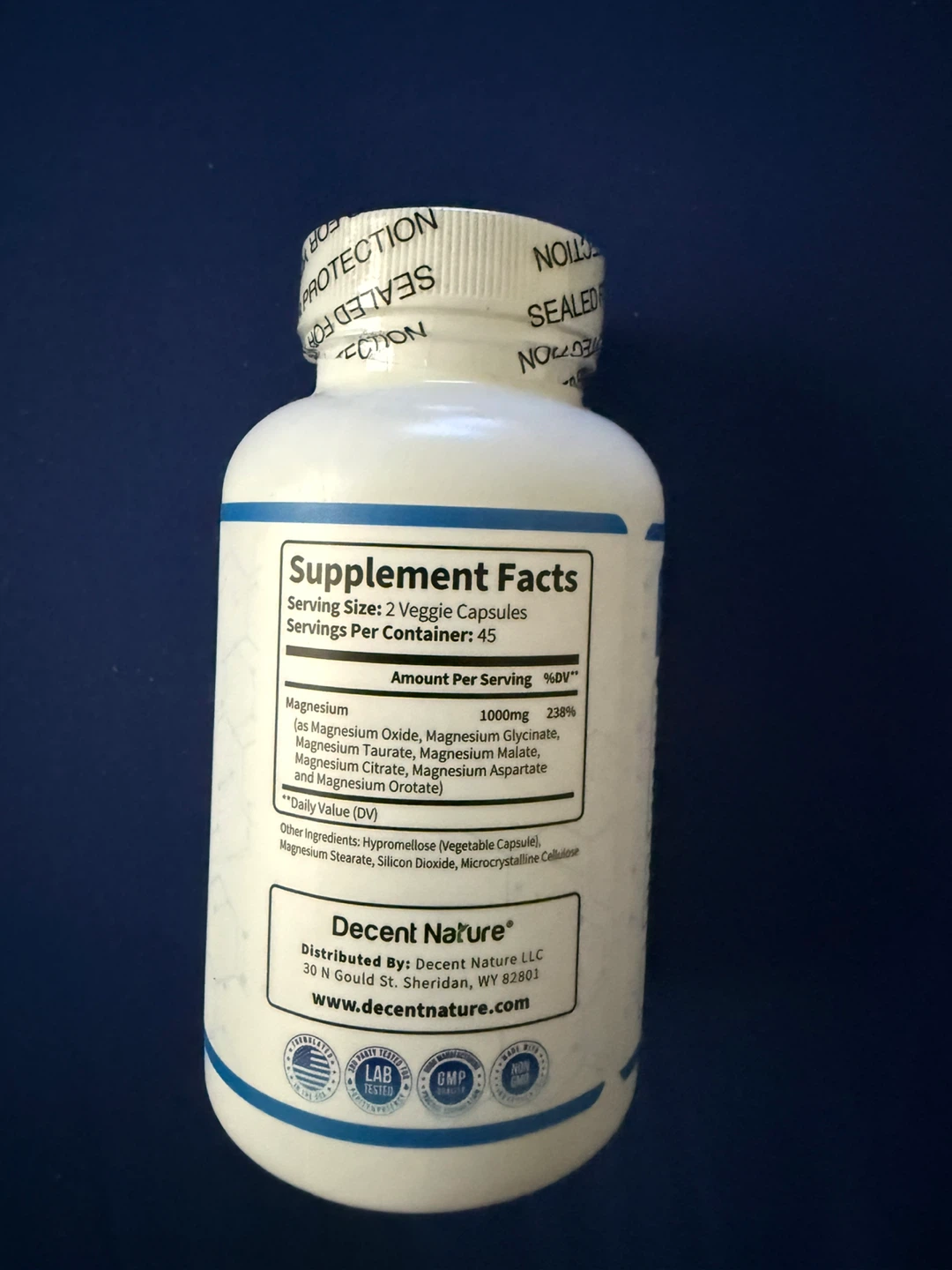 Decent Nature Magnesium Complex Supplement - 1000mg - photo 2