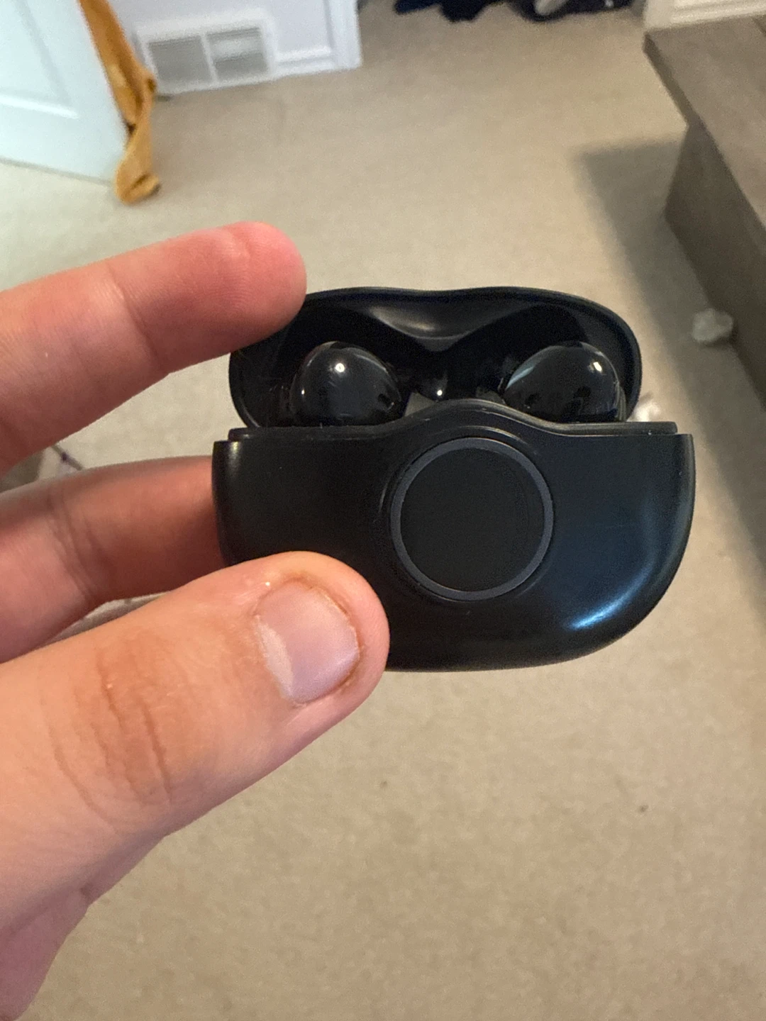Black Wireless Earbuds with Charging Case