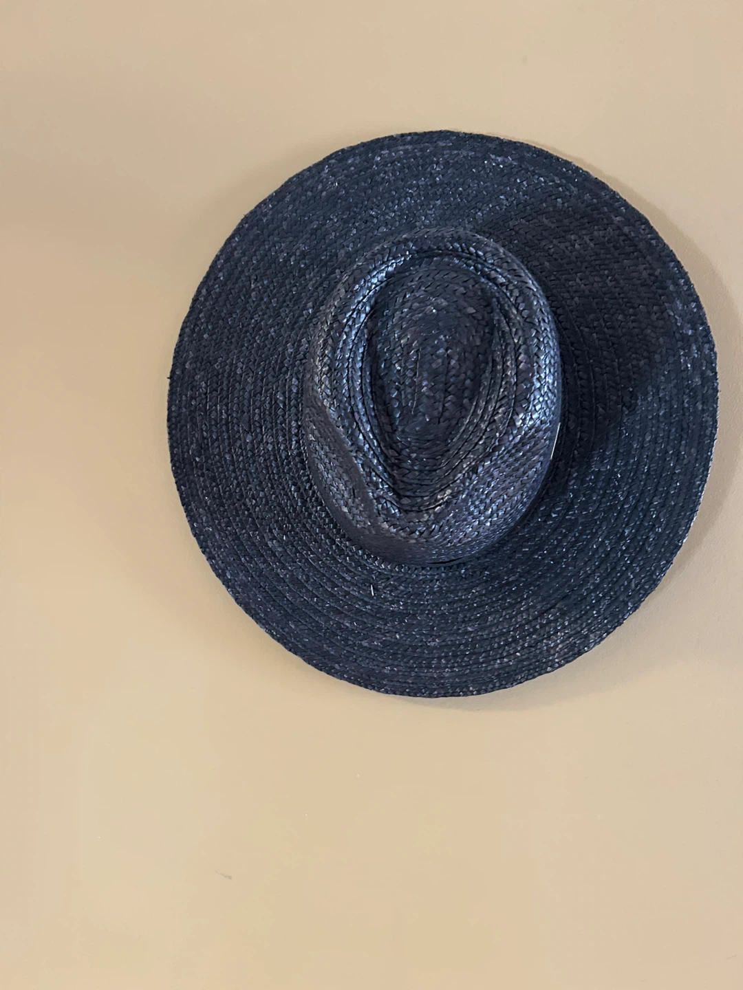 Black Straw Fedora Hat - photo 2