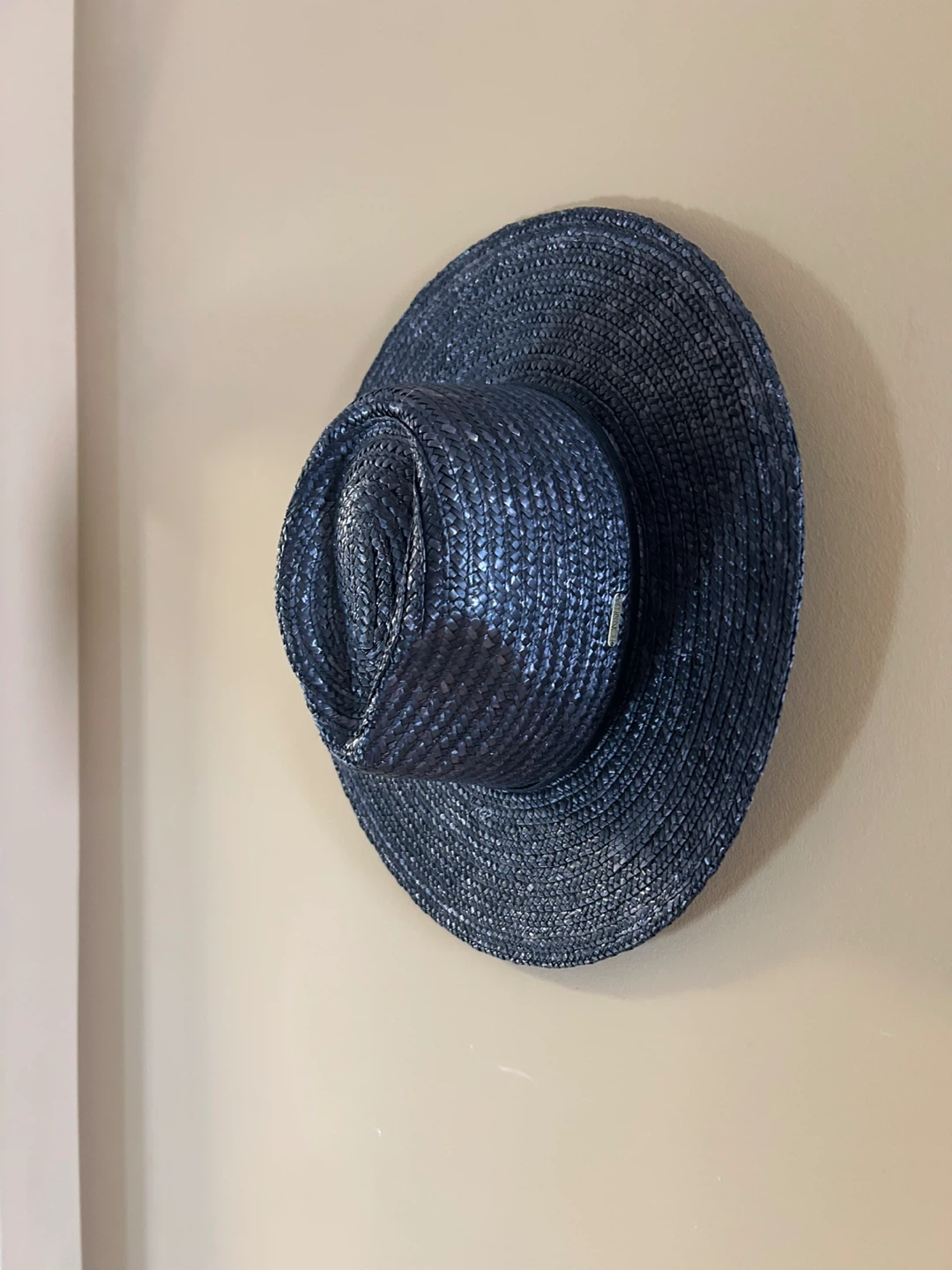 Black Straw Fedora Hat