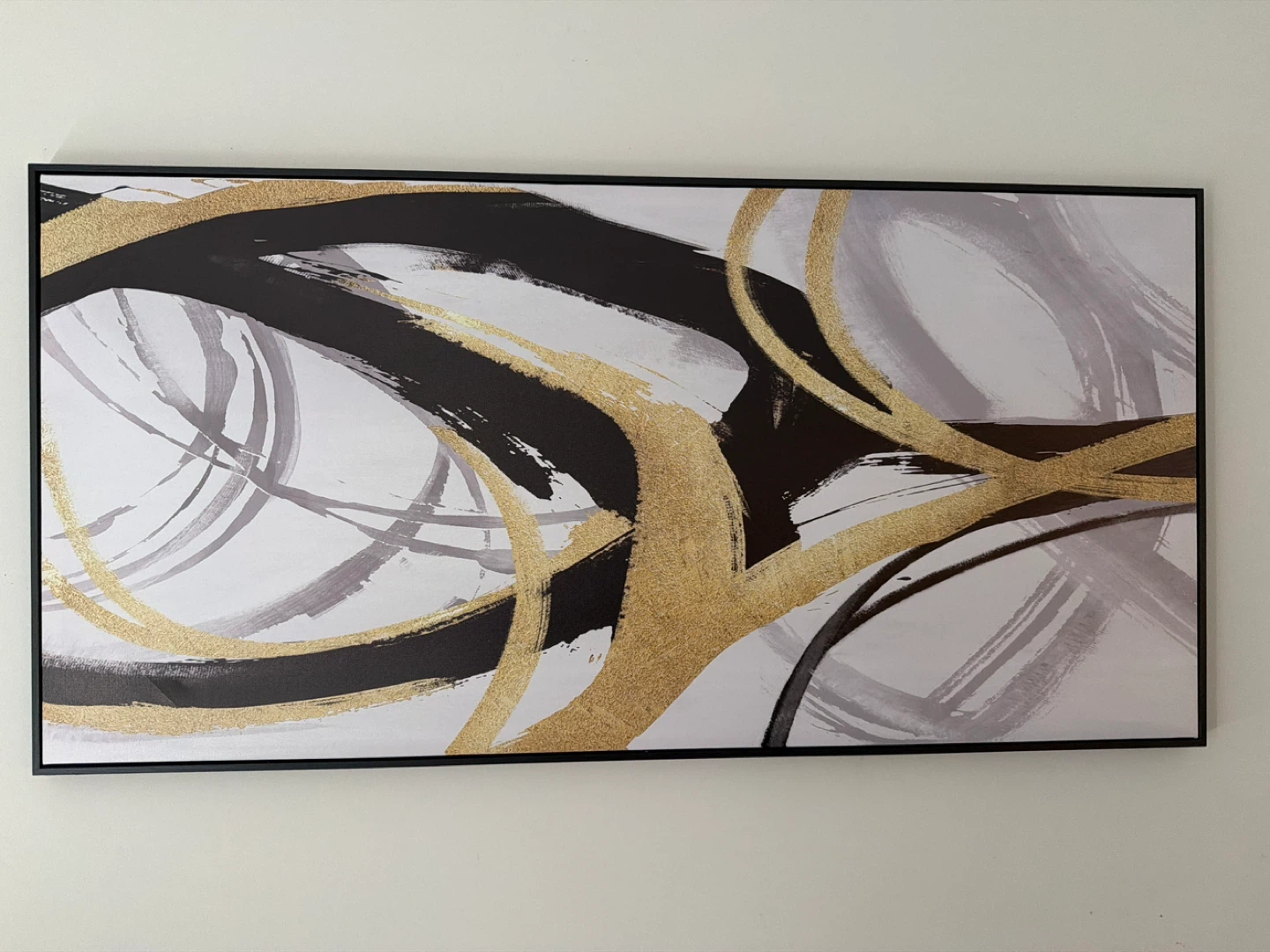 Abstract Gold and Black Wall Art