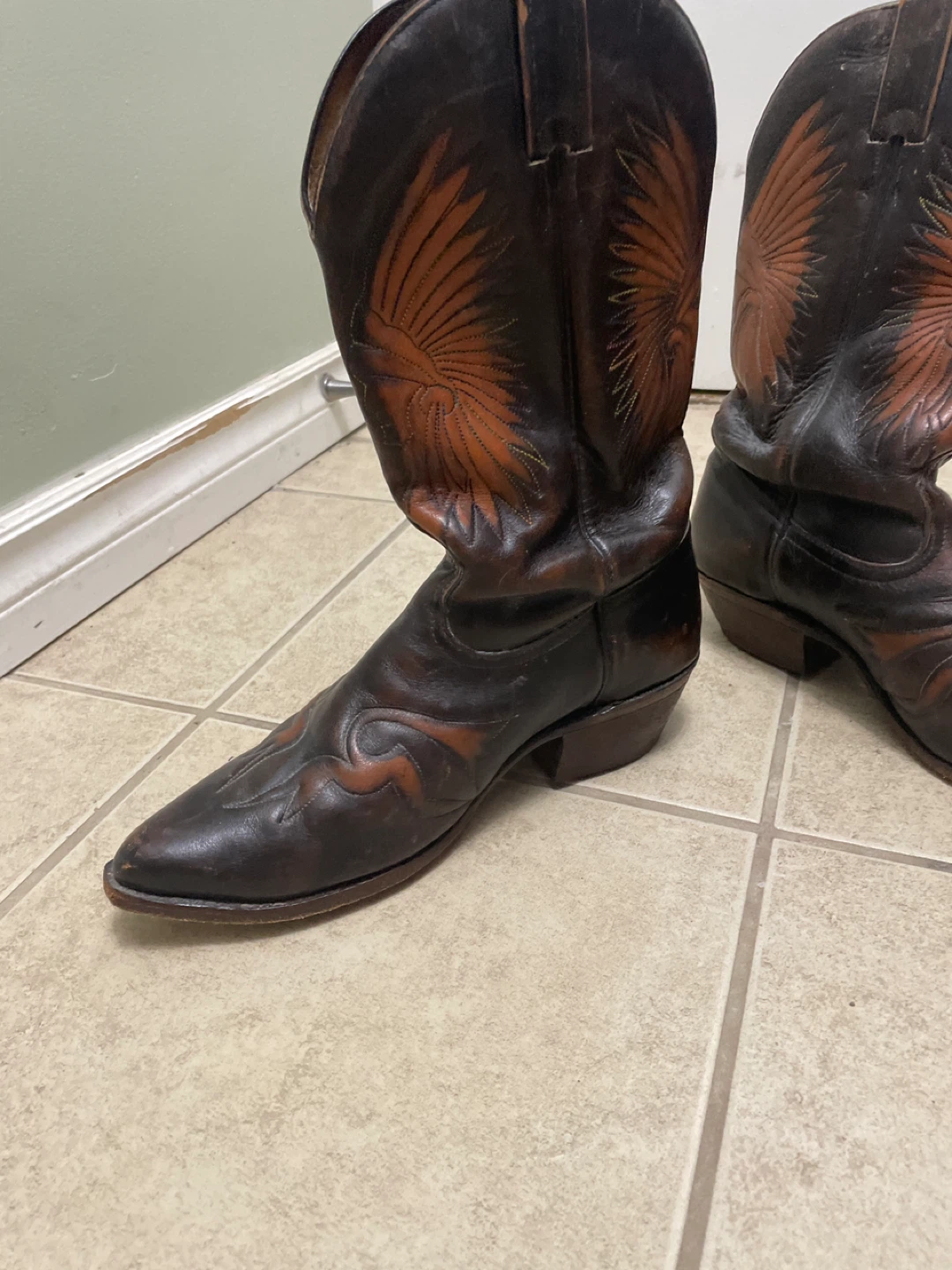 Vintage Leather Cowboy Boots - photo 2