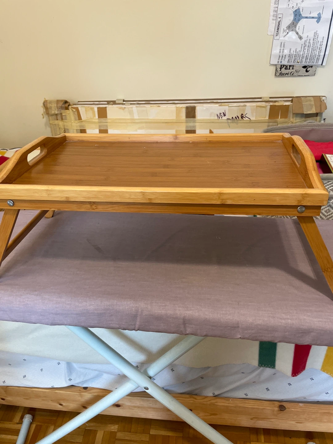 Wooden Breakfast Tray with Legs - photo 3
