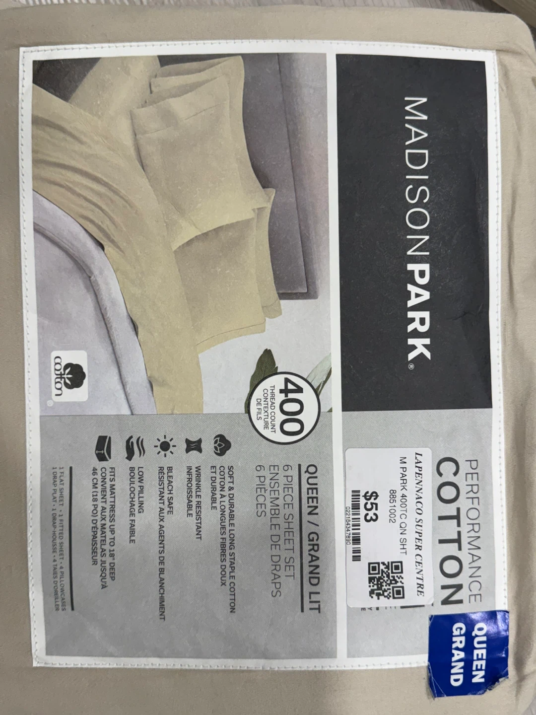 Madison Park performance cotton sheet set